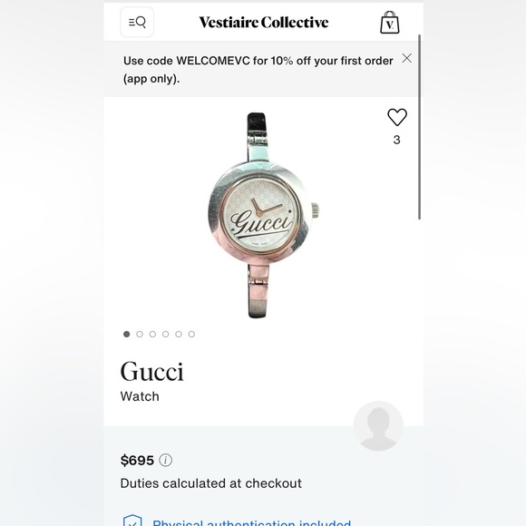 Gucci Metallic Silver Watch - Picture 2 of 2